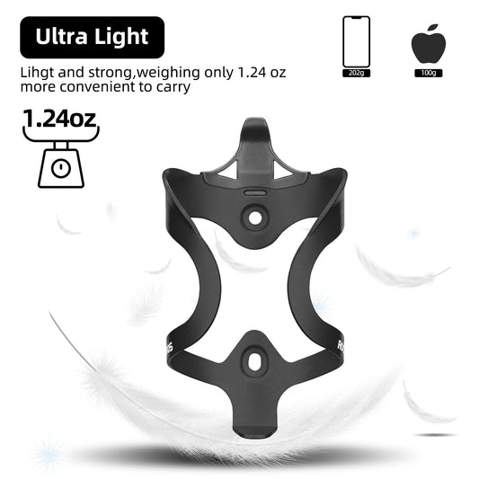 ROCKBROS Lightweight Alloy Bike Water Bottle Holder for Road Mountain Bikes