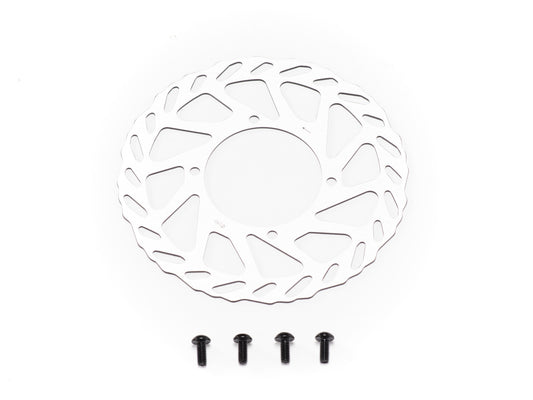 Stomp Ebox 180mm disc brake, front or rear, close-up view showing rotor and caliper assembly