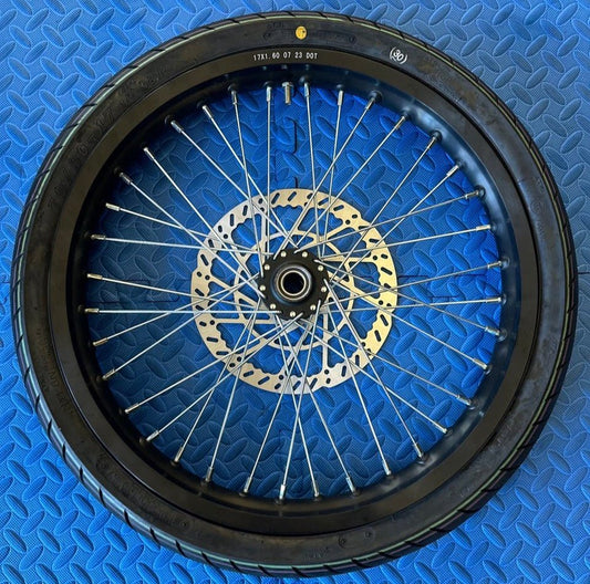 Surron eMoto wheel set CST Super Moto CST 17X1.6 Front Wheel & Tire Set for E - Moto Bike Use *Does not include rotor or sprocket* - Surron Wheel & Tire Set - Surron | CST | 17X1.6 | Front Wheel & Tire Set eBike Super Shop