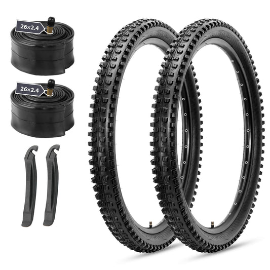 Terrace - 26"/27.5"/29" × 2.4" - Bicycle Tires - HY8012_2624BLK_2TR2TB eBike Super Shop