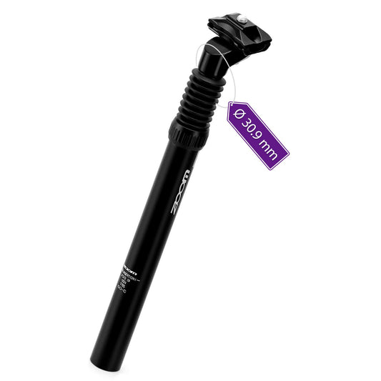 ZOOM Suspension Seatpost Ø27.2/30.9/31.6mm × 350mm - Bicycle Seatposts - SHP-SPSC372_BK309350 eBike Super Shop