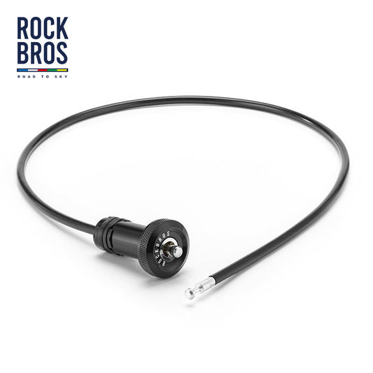 【ROAD TO SKY】ROCKBROS Bicycle Lock Hidden Handle Lock Mini Lock Bike Cable Lock Hidden in Handlebars Helmet Lock Zinc Alloy Lock Cylinder Aluminum Shell 25.6 inches for Roadbike