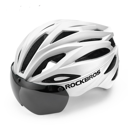 ROCKBROS Trail Helmet with Magnetic Goggles, Ionic+? Technology, and Adjustable Fit