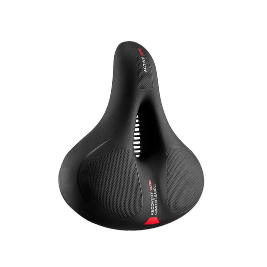 ROCKBROS Bicycle Saddle Shockproof Leather Cushion Reflective Cycling Bike Seat With Handle
