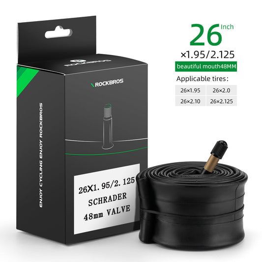 26'/27.5'X1.95/2.125 Mountain Bike Inner Tube 48mm Presta/Schrader Valve High Self Sealing Butyl Rubber