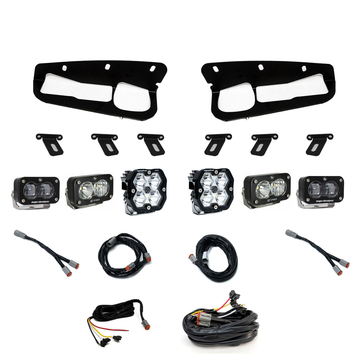 Squadron 2.0 Pro/S2 Pro/S2 Sae Pro Fog Pocket Light Kit Ford 2021-27 Bronco 2022-24 Bronco Raptor w/ Steel Bumper Clear Baja Designs