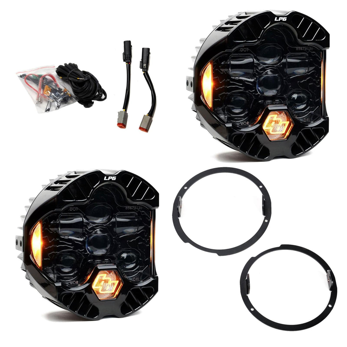 DOT LP6 LED Headlight Kit Jeep 2007-2018 Wrangler JK w/LED Headlights Baja Designs