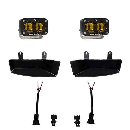 RAM S2 SAE Fog Pocket Light Kit Amber RAM 19-Present 2500/3500 Baja Designs