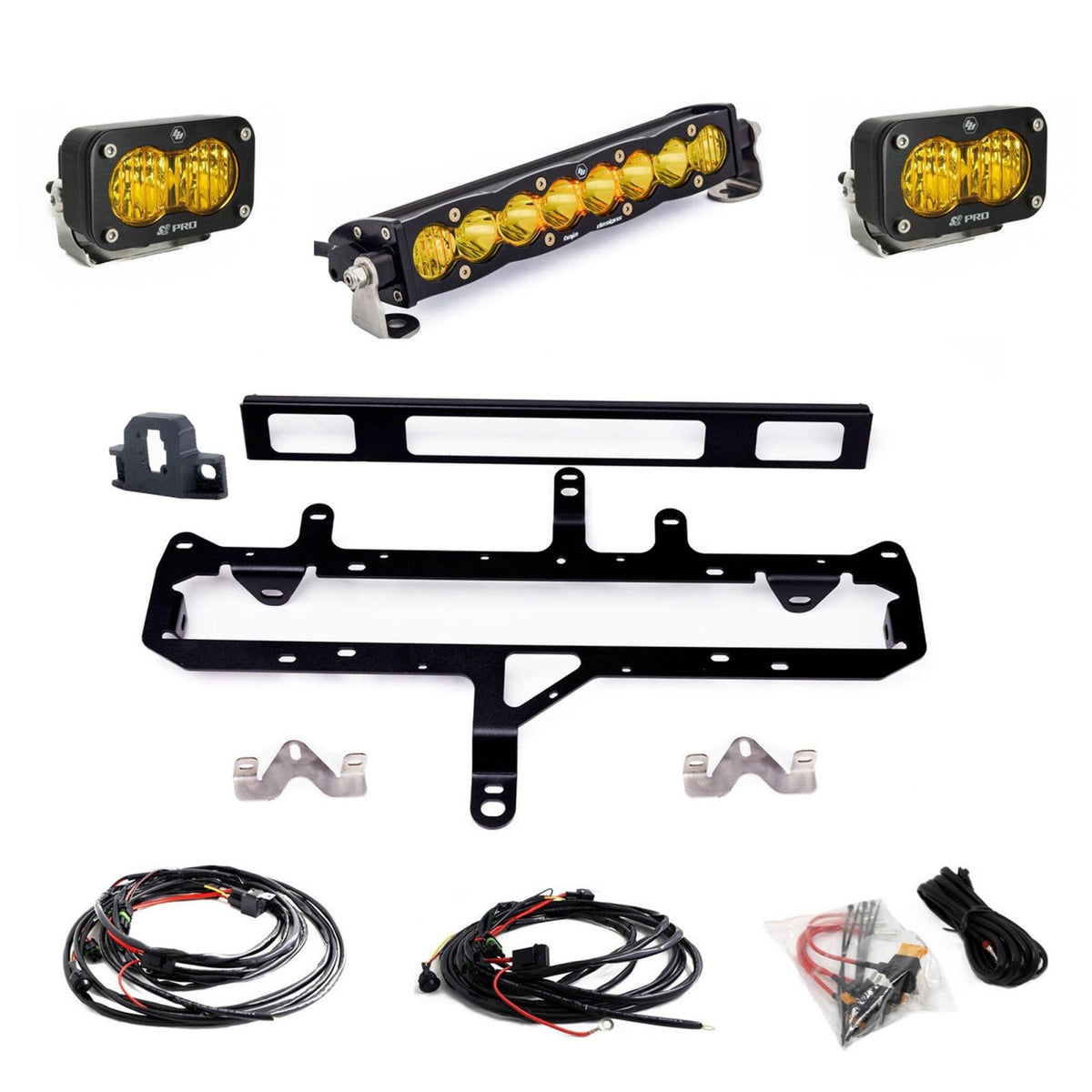 Toyota S8 10 inch Light Bar S2 Pro Grille Conversion Light Kit 2024-On Toyota Tacoma Clear Baja Designs