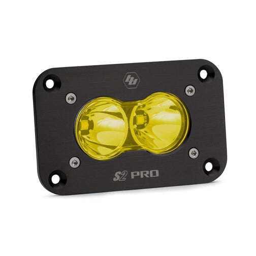 S2 Pro Black Flush Mount LED Auxiliary Light Pod - Universal Baja Designs