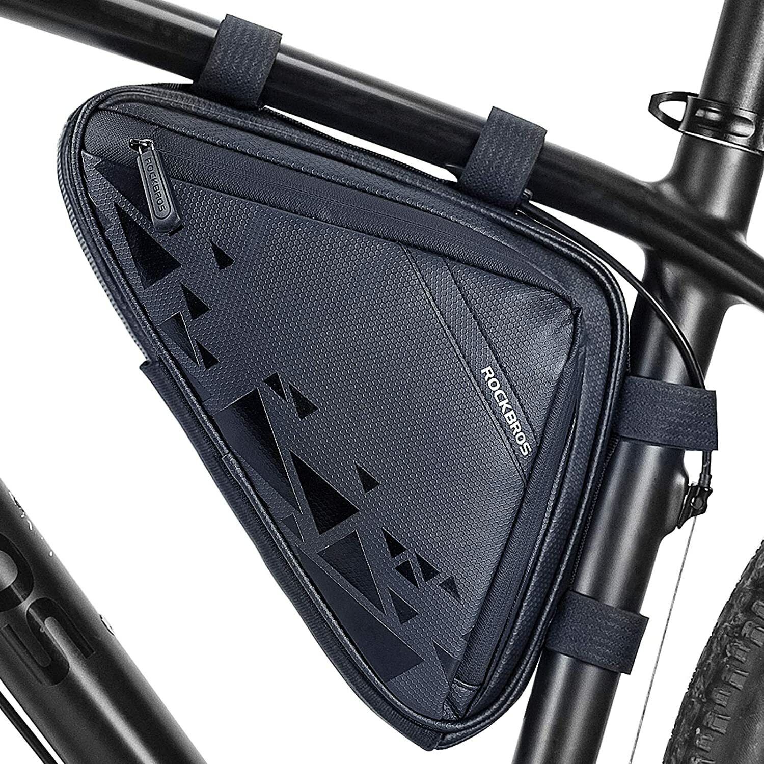 Triangular Cycle Frame ROCKBROS Bike Triangle Frame Bag Bike Storage Triangle Bag Two Side ...