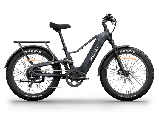 Himiway D5 2.0 eBike in Space Grey, side view, displayed on a white background