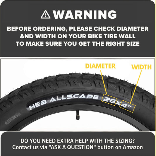 HEB ALLSCAPE® Fat Tire 26x4 (Includes 1 Tire Only)