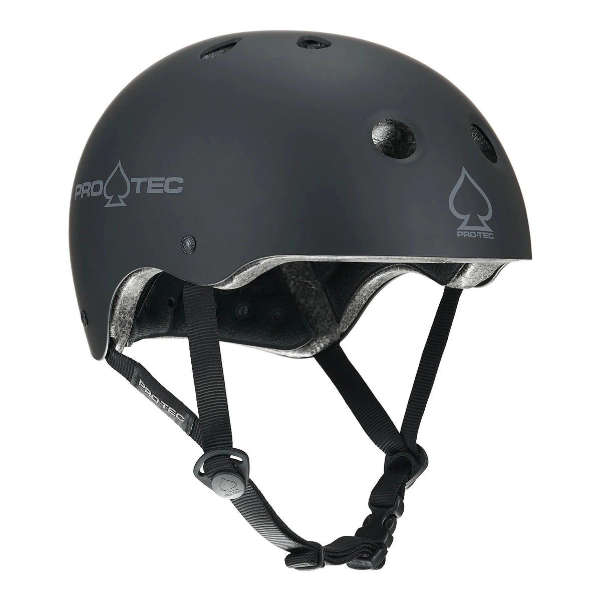 Black Pro-Tec eBike helmet accessory, side view, on white background