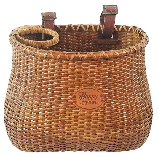 Nantucket Style Front Wicker Bike Basket