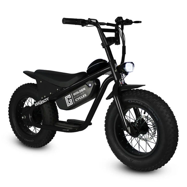 Black Big Bear eBikes GOLDEN CYCLE Big Boy 350w Ready to Ride Micro Ebike 16x4 Electric Mini Fat Tire eBike