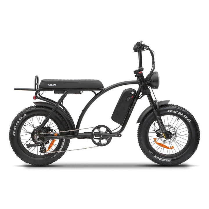Black KASEN Kabbit 2.0 1000 w Moto Ebike 20x4 Fat Electric e-Moto Style eBike