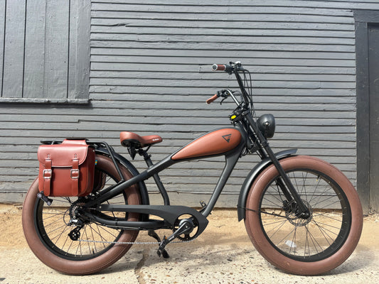 Custom Cafe Racer 750 w Electric Vintage eBikeStep Over 26x4 Fat tire electric bike - eBike Super Shop