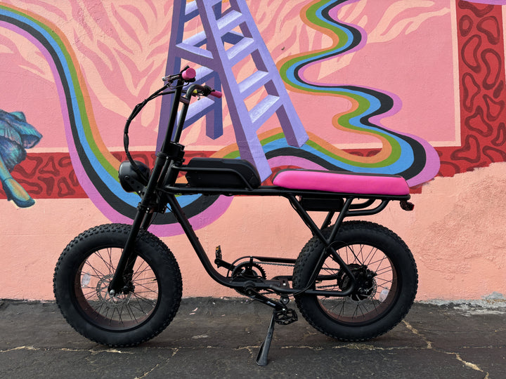 e mountainbike pink Custom Pink Panther X 750 w Electric e-Moto Style eBike 20x4 Fat tire electric bike