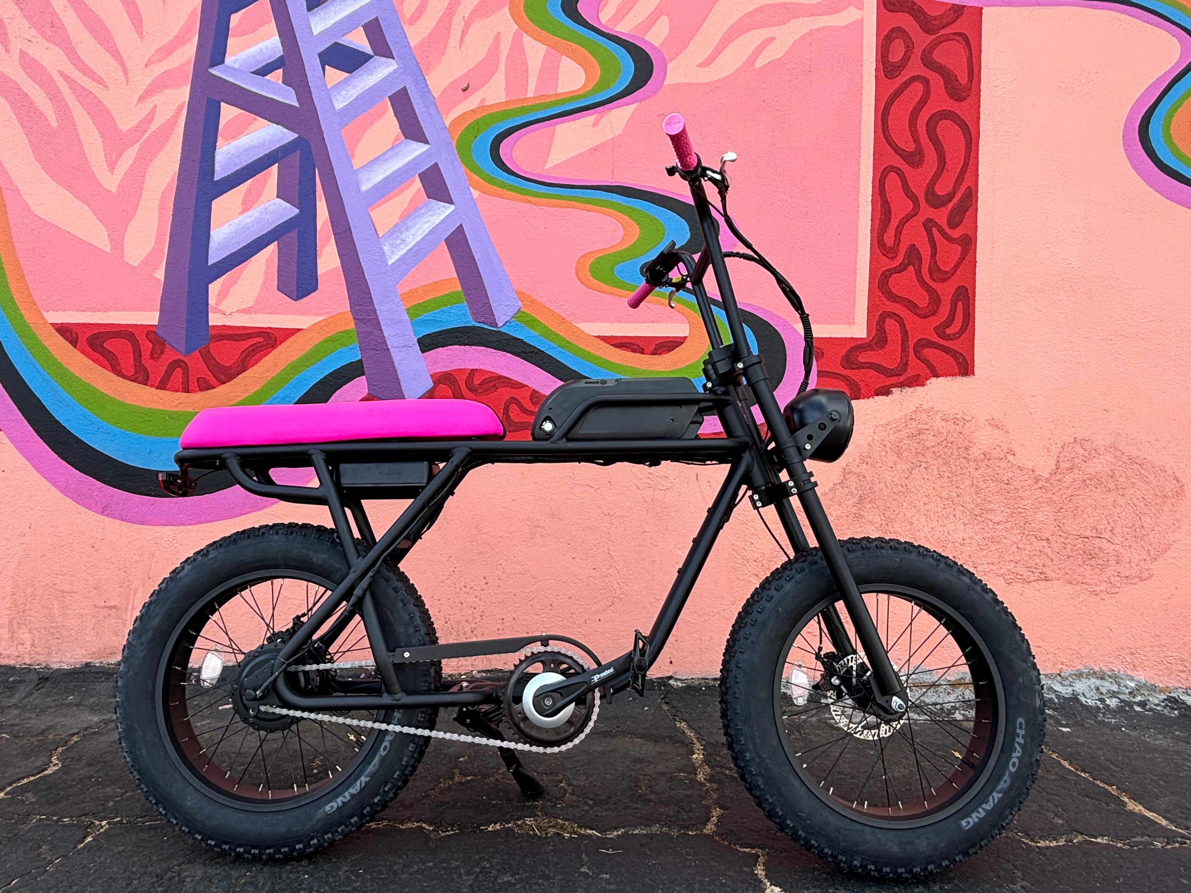 panther e bike damen Custom Pink Panther X 750 w Electric e-Moto Style eBike 20x4 Fat tire