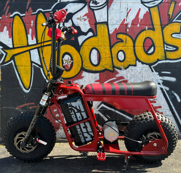 Custom EBOX Red Dragster X Fat Tire Electric Moto Bike