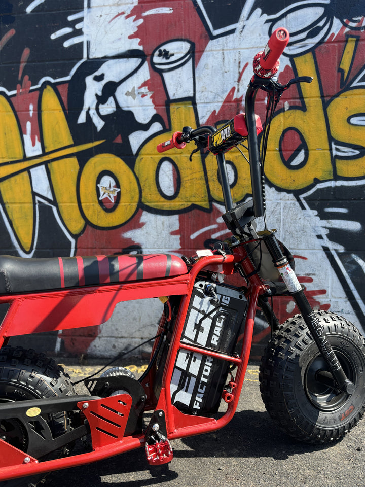 Custom EBOX Red Dragster X Fat Tire Electric Moto Bike | eBike Super Shop
