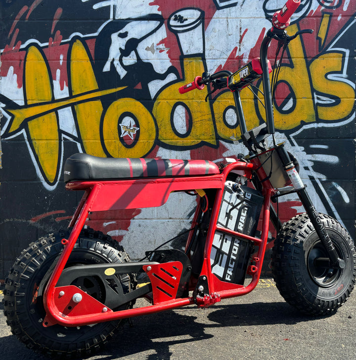 Custom EBOX Red Dragster X Fat Tire Electric Moto Bike | eBike Super Shop