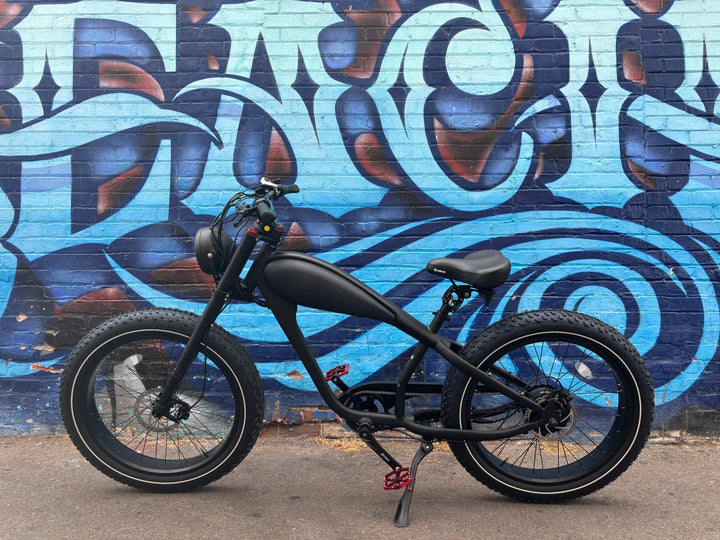 Custom Double Racer Electric Fat Tire eBike – 750W Vintage Motorcycle ...