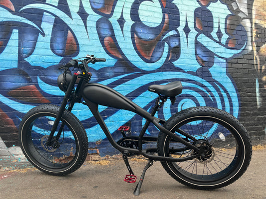 Custom Double Racer 750 w Electric Vintage eBike 26x4 Fat tire electric bike