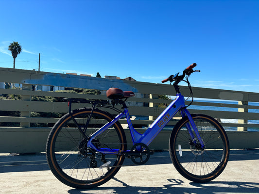 Custom Blue Monday 500 w Electric e-Moto Style eBike 27.5x2.2 Urban tire electric bike