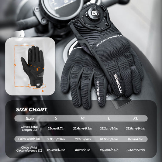 Full Finger Cycling Gloves Touchscreen Breathable Flexible Padded