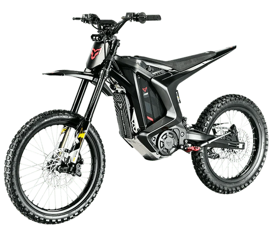 Arctic Leopard XE Pro electric dirt bike with 168 kW power, 100 km/h top speed, performance model released mid-May 2025, displayed at Super Shop.