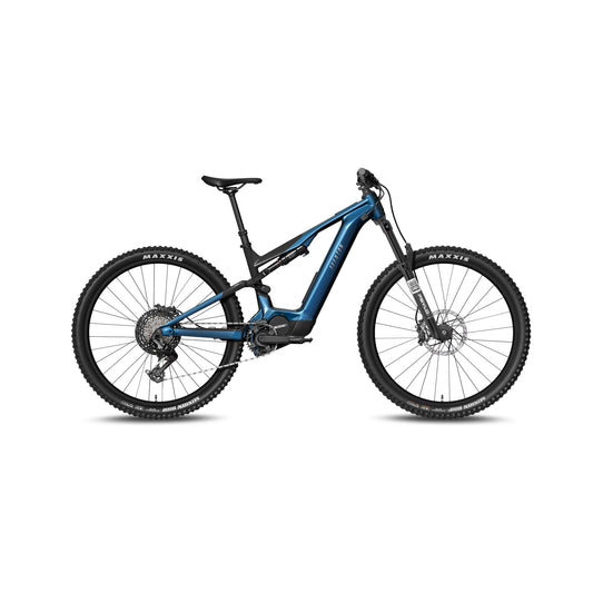 Aventon Current ADV electric bike in Blue Onyx color, side view, displayed against a white background