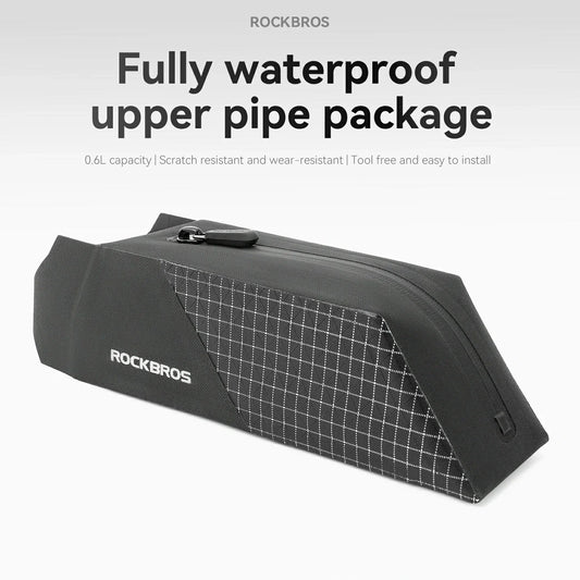 100% Waterproof Bike Frame Storage Bag Top Tube Bag 0.6L