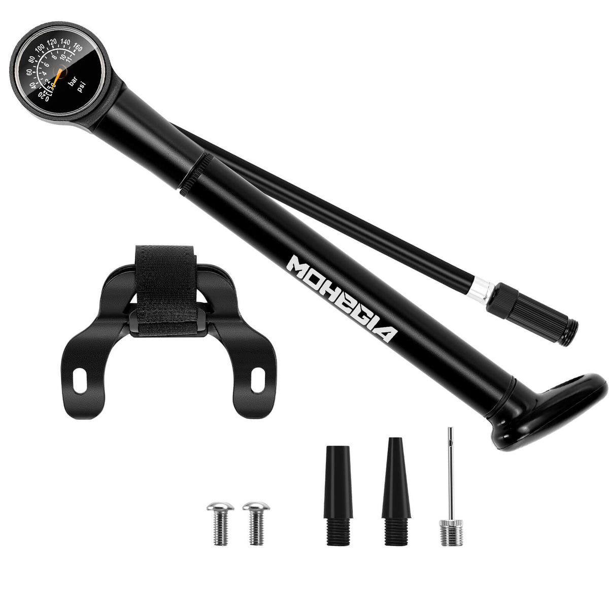Bike Frame Hand Pump - 160 PSI - Bicycle Pumps - SHP-PUMP_PA020BLK eBike Super Shop