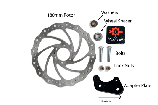 Brake Adapter Kit for Stock Brakes to RnD Forks - Adapter Plate - StkKtV2 eBike Super Shop