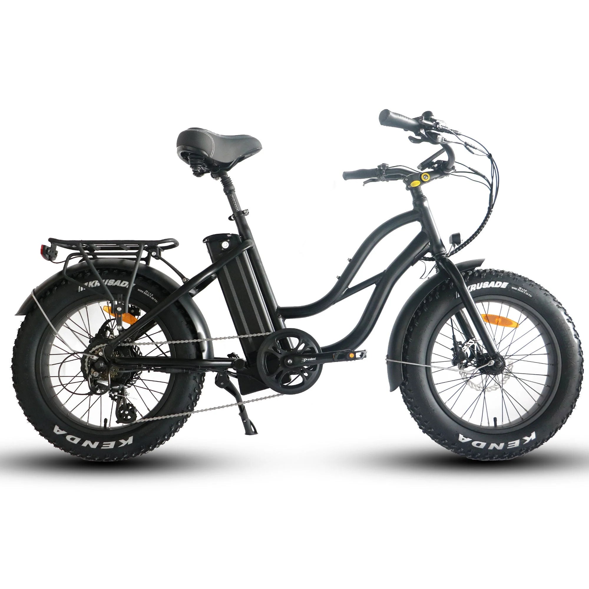 Coastal Cruiser 52v 20 Thru 750W Step Thru Ebike 20x4 Fat Tire Mini Electric Beach Cruiser - Mini eBike - COAST|MINI|BLACK|0023 eBike Super Shop