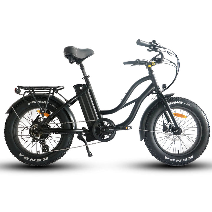 Coastal Cruiser 52v 20 Thru 750W Step Thru Ebike 20x4 Fat Tire Mini Electric Beach Cruiser - Mini eBike - COAST|MINI|BLACK|0023 eBike Super Shop