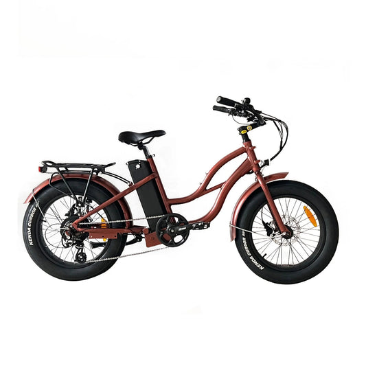 Coastal Cruiser 52v 20 Thru 750W Step Thru Ebike 20x4 Fat Tire Mini Electric Beach Cruiser - Mini eBike - COAST|MINI|COPPE|0025 eBike Super Shop