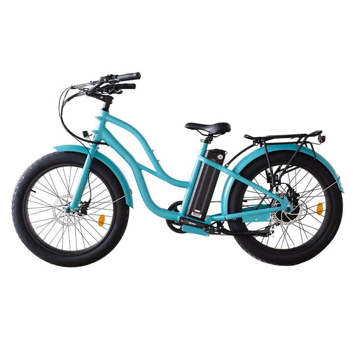 Coastal Cruiser 52V 24 Thru 750W Step Thru Ebike 24x3 Fat Tire Fat Tire Cruiser - Fat Tire Cruiser eBike - eBike Super Shop