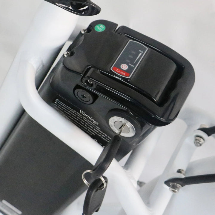 Coastal Cruiser 52v 24 Thru 750W Step Thru Ebike 24x3 Fat Tire Fat Tire Cruiser - Fat Tire eBike - COAST|FATT|WHITE|0003 eBike Super Shop