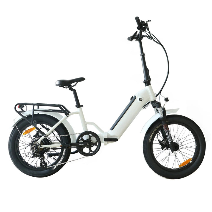 Coastal Cruiser CC Folding 750w Step Thru Ebike 20x3 Fat Tire Folding Electric Bike - Folding eBike - COAST|FOLDI|WHITE|0018 eBike Super Shop