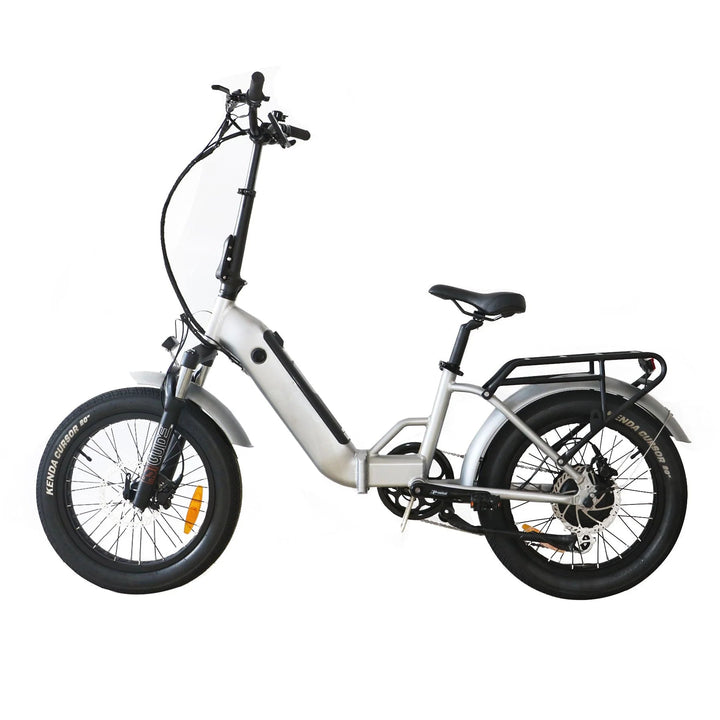 Coastal Cruiser CC Folding 750w Step Thru Ebike 20x3 Fat Tire Folding Electric Bike - Folding eBike - COAST|FOLDI|WHITE|0018 eBike Super Shop