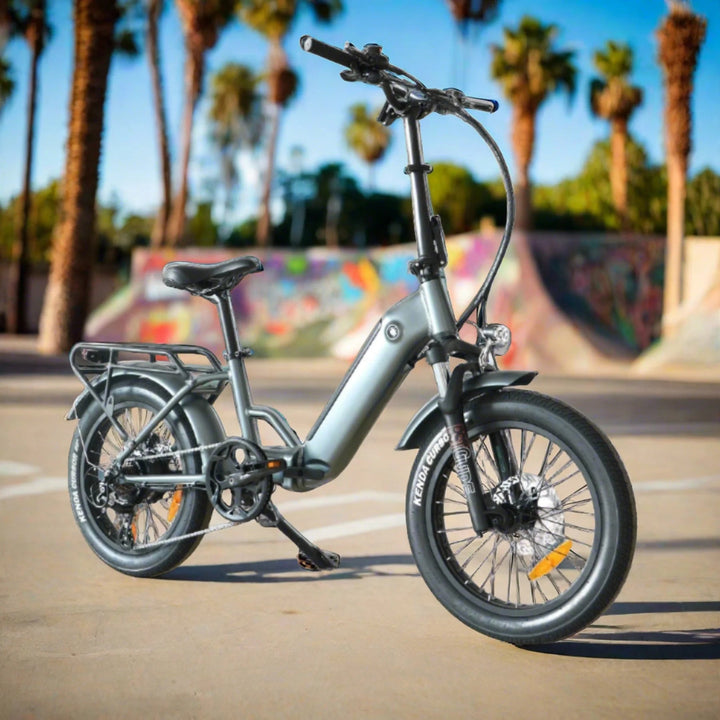 Coastal Cruiser CC Folding 750w Step Thru Ebike 20x3 Fat Tire Folding Electric Bike - Folding Ebike - eBike Super Shop