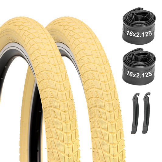 Colorwonder - Beige - 16" / 20" - Bicycle Tires - SHP-E304_162125YEW_2TR2TB eBike Super Shop