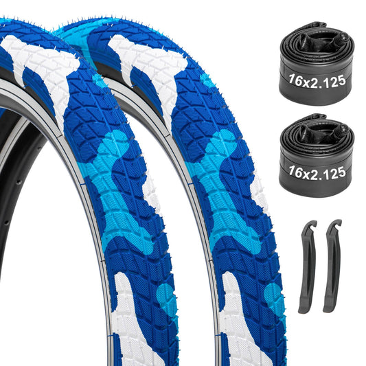 Colorwonder - Blue 16" / 20" - Bicycle Tires - SHP-E304_162125BLCAM_2TR2TB eBike Super Shop