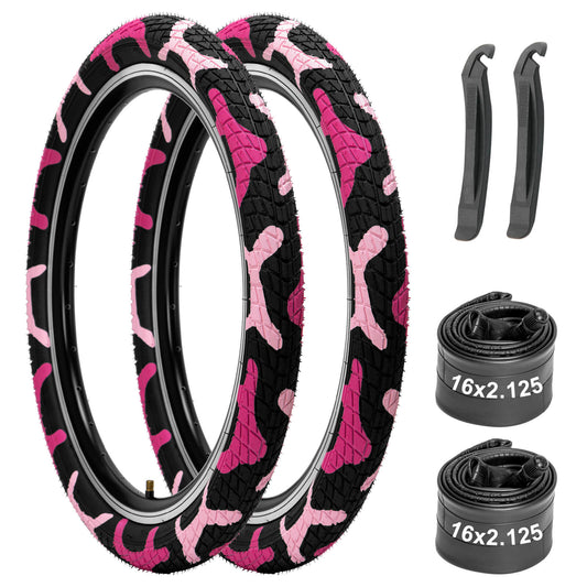 Colorwonder - Pink 16" / 20" - Bicycle Tires - SHP-E304_162125BKCAM_2TR2TB eBike Super Shop
