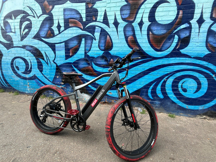 Custom Torched Red 750 w Electric Urban eBike 26x2.1 Urban tire electric bike - Urban eBike - eBike Super Shop