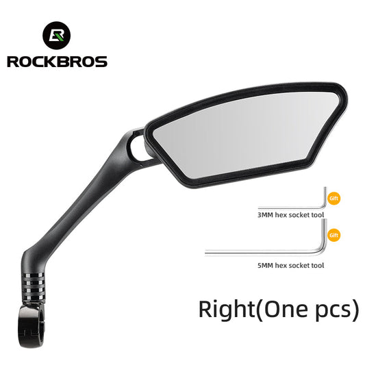 ROCKBROS HD Blast-Resistant Bike Mirror - Adjustable & Retractable