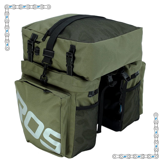 eBike Army Green Triple Canvas Saddle bags for Electric Bike - Accessories - EBIKE|ACCES|0450 eBike Super Shop